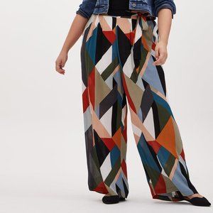 Torrid Pull-On Wide Leg Gauze High-Rise Smocked Waistband Pant